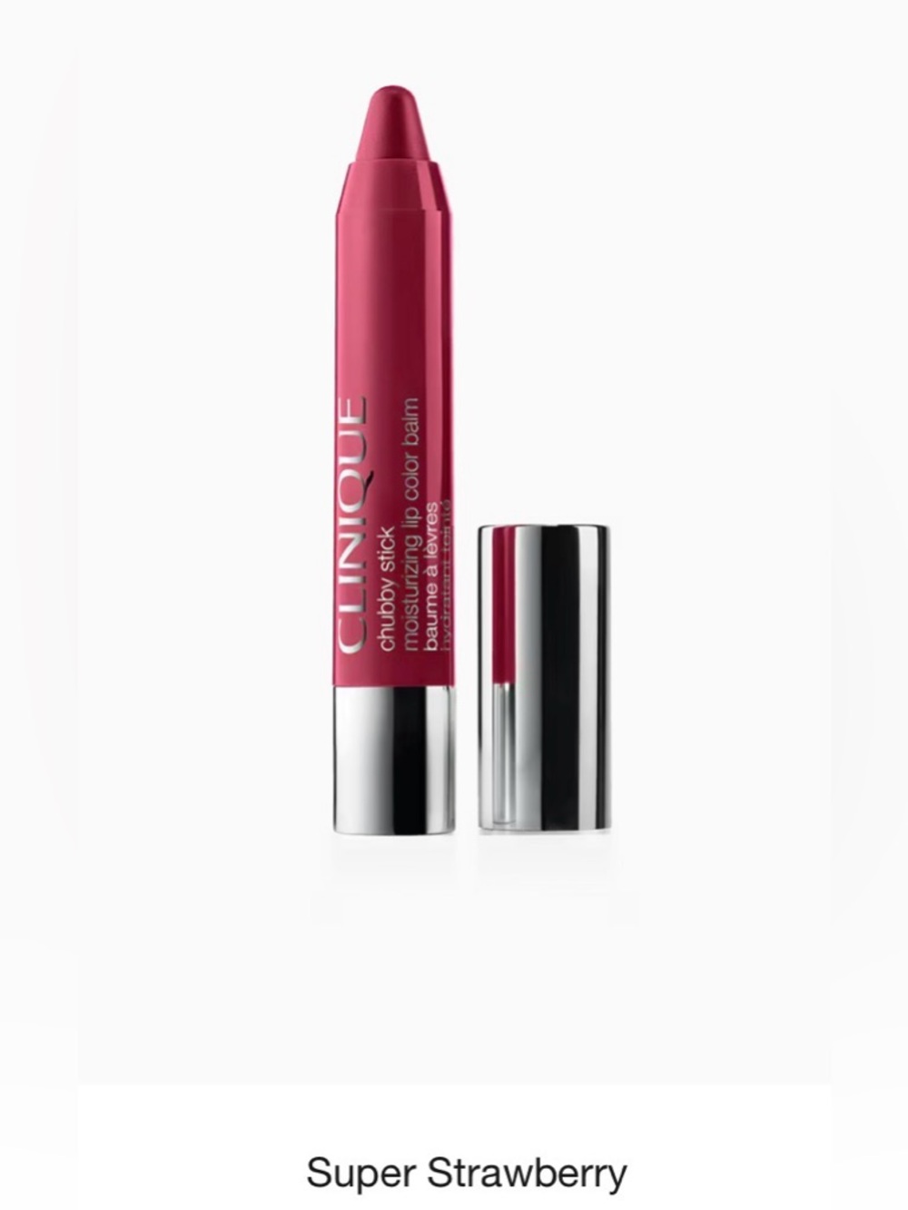 Clinique 07 Super Strawberry Chubby Stick Moisturizing Lip Colour Balm New
